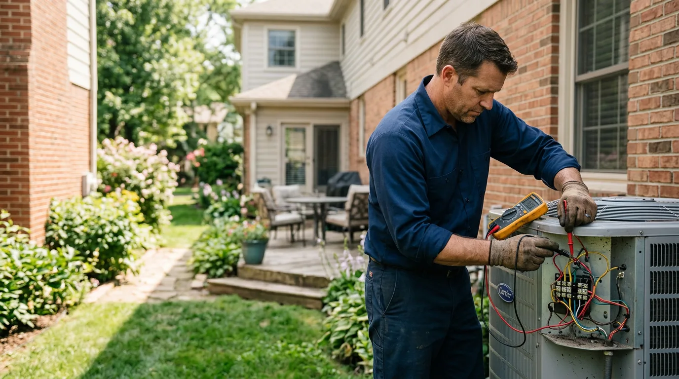 HVAC technician working near Danvers, IL